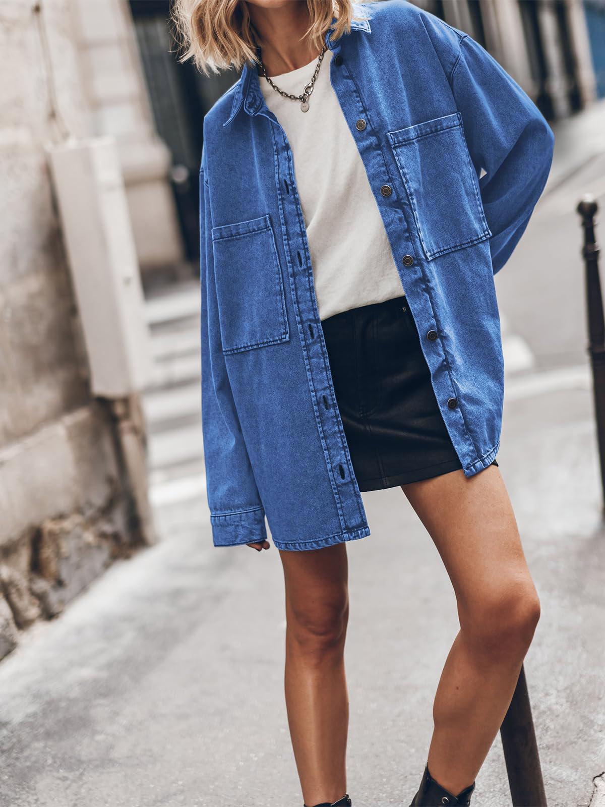 Cross2026 Women s European-American Style Loose Lapel Denim Jacket with Large Pockets - Mid-Length Casual Versatile Design Large синій
Cross2026 Women s European-American Style Loose Lapel Denim Jacket with Large Pockets - Mid-Length Casual Versatile Design Large синій