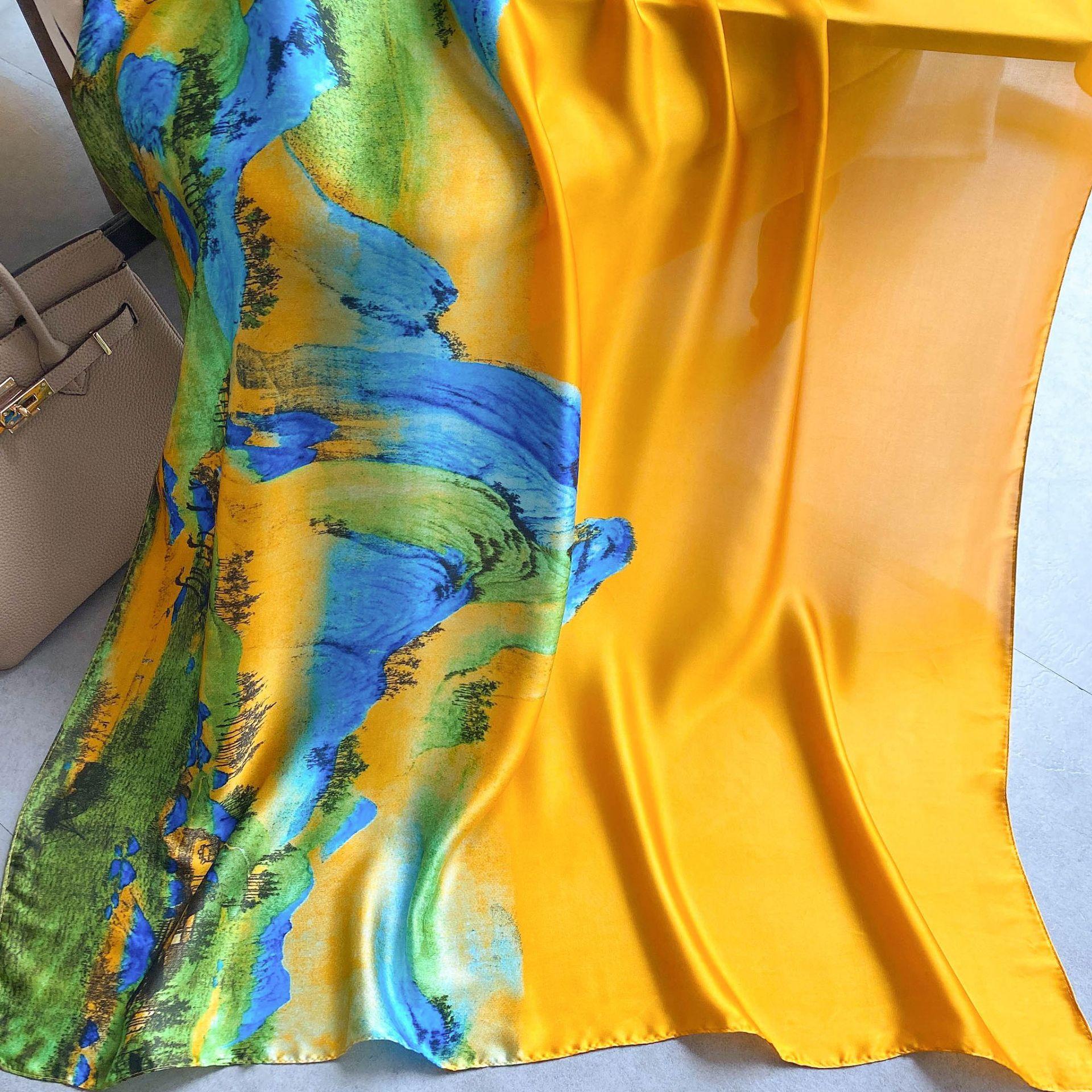 Высококачественные роскошные шелковые шарфы, повязка на голову, шарфы, шейный шарф для женщин, шелковый шарф с цепочкой, женская декоративная шаль 180-90cm
Высококачественные роскошные шелковые шарфы, повязка на голову, шарфы, шейный шарф для женщин, шелковый шарф с цепочкой, женская декоративная шаль 180-90cm