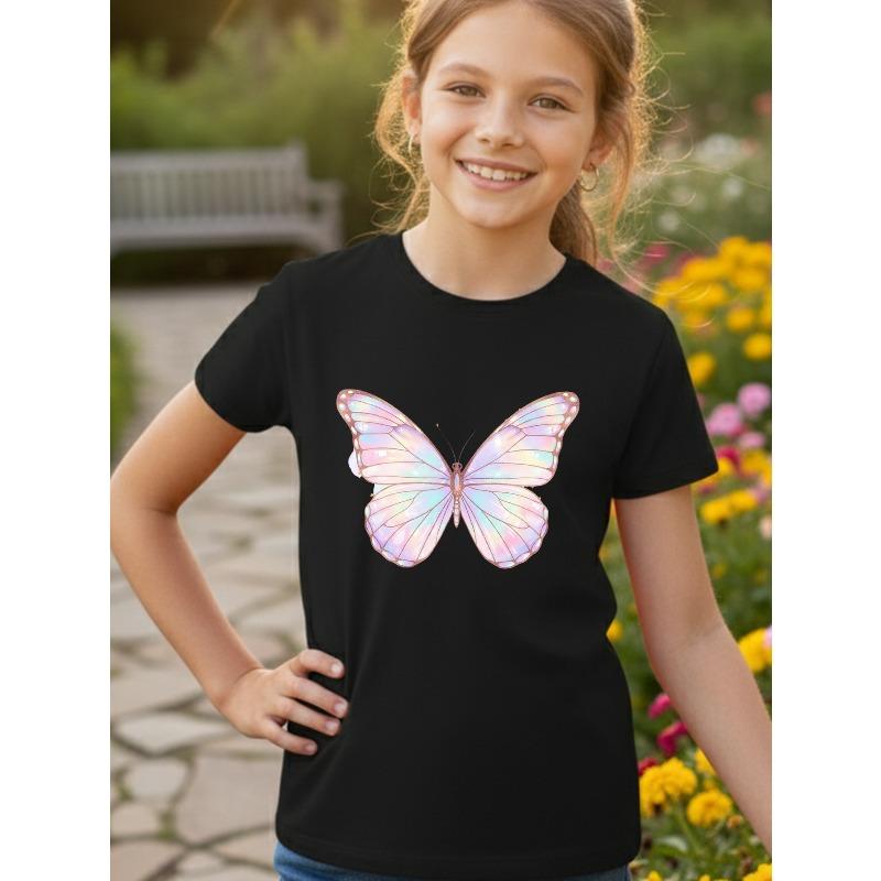 European sizes Girls Skin-Friendly Crew Neck T-Shirt with Butterfly Print | Ideal Sweet and Fashionable Spring/Summer Knit Top for Girls 98cm чёрный
European sizes Girls Skin-Friendly Crew Neck T-Shirt with Butterfly Print | Ideal Sweet and Fashionable Spring/Summer Knit Top for Girls 98cm чёрный