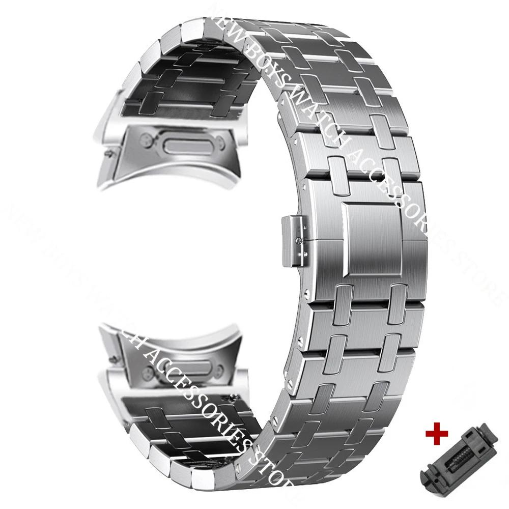 Luxury Quick Fit Strap for Samsung Galaxy Watch 7/6/5 40mm 44mm Stainless Steel Bracelet for GALAXY 6Classic 43 47mm No Gap Band Galaxy 7 40mm 44mm срібний
Luxury Quick Fit Strap for Samsung Galaxy Watch 7/6/5 40mm 44mm Stainless Steel Bracelet for GALAXY 6Classic 43 47mm No Gap Band Galaxy 7 40mm 44mm срібний
