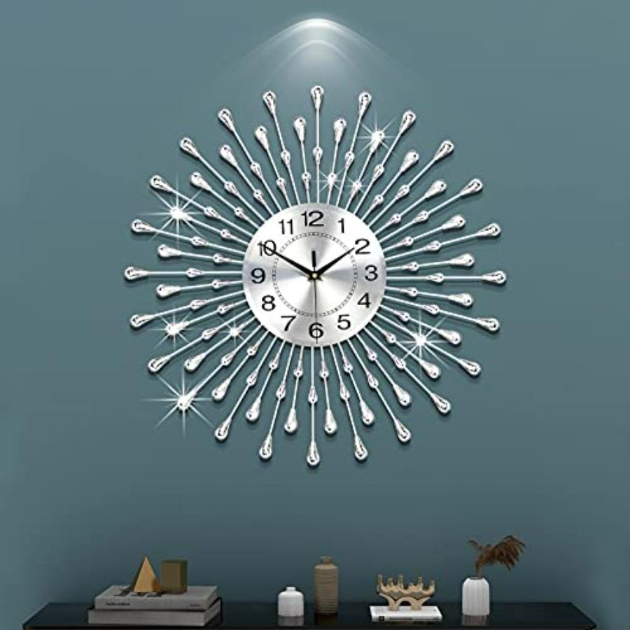 Modern 24 Inch Silver Round Metal Wall Clock for Living Room Bedroom Office Kitchen House Decor Battery Operated Silent Quartz срібний
Modern 24 Inch Silver Round Metal Wall Clock for Living Room Bedroom Office Kitchen House Decor Battery Operated Silent Quartz срібний