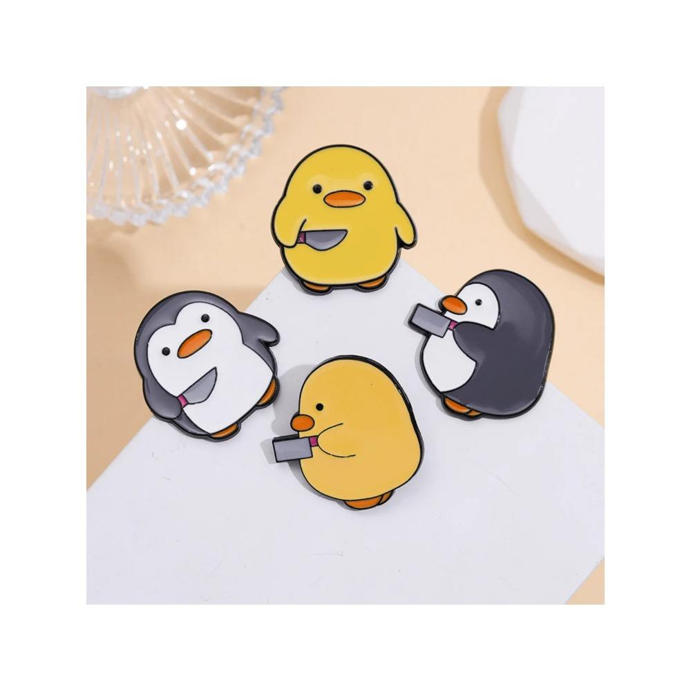 4 pieces of women s creative cartoon penguin yellow duck knife series metal badges for daily wear, bags, accessories, brooches
4 pieces of women s creative cartoon penguin yellow duck knife series metal badges for daily wear, bags, accessories, brooches