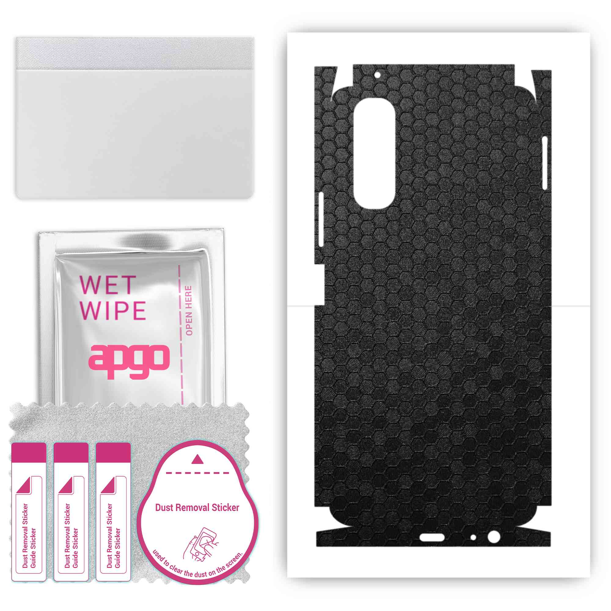 apgo Protective Skin Sticker for the back+sides compatible with vivo Y70s, Full Wrap Film, Foil, Vinyl - Pattern Black Honeycomb
apgo Protective Skin Sticker for the back+sides compatible with vivo Y70s, Full Wrap Film, Foil, Vinyl - Pattern Black Honeycomb