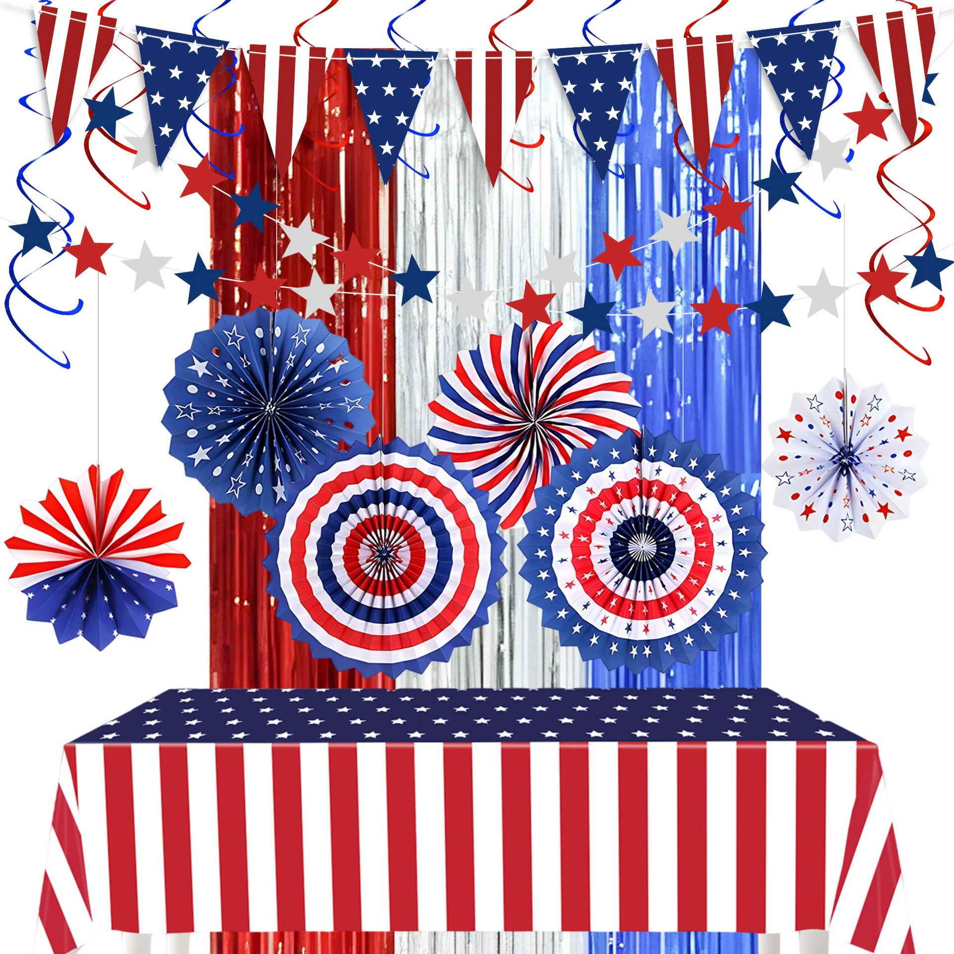 4th of July Decorations Set Independence Day Memorial Day Decor USA Flag Balloons Paper Fans Balloon Party Decoration as show
4th of July Decorations Set Independence Day Memorial Day Decor USA Flag Balloons Paper Fans Balloon Party Decoration as show