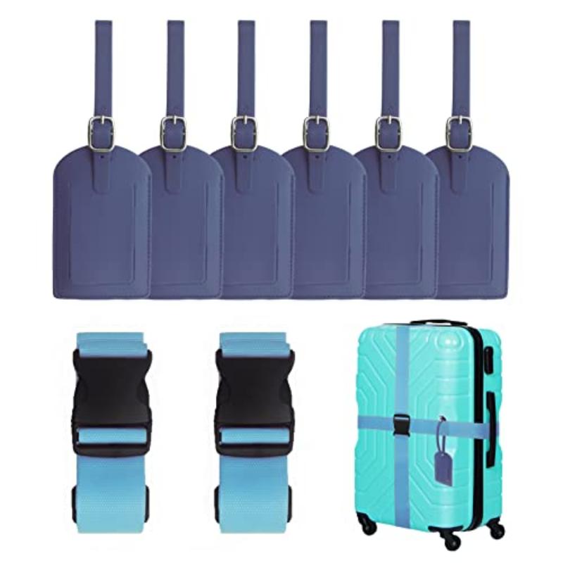 8 упаковок багажных ремней, набор бирок для чемодана, ремни для чемодана с быстросъемной пряжкой, кожаная багажная бирка с именной идентификационной карточкой, дорожные аксессуары синий
8 упаковок багажных ремней, набор бирок для чемодана, ремни для чемодана с быстросъемной пряжкой, кожаная багажная бирка с именной идентификационной карточкой, дорожные аксессуары синий