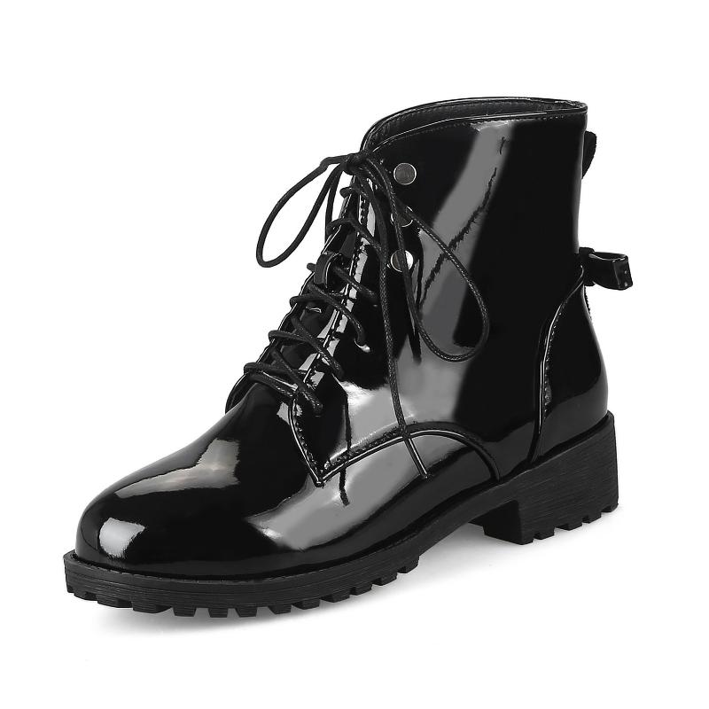 Жіночі черевики лакована шкіра шнурівка бойові черевики жіночі осінньо-зимові туфлі низький каблук черевики до щиколотки botas femininas WSH4144 41 чорний
Жіночі черевики лакована шкіра шнурівка бойові черевики жіночі осінньо-зимові туфлі низький каблук черевики до щиколотки botas femininas WSH4144 41 чорний
