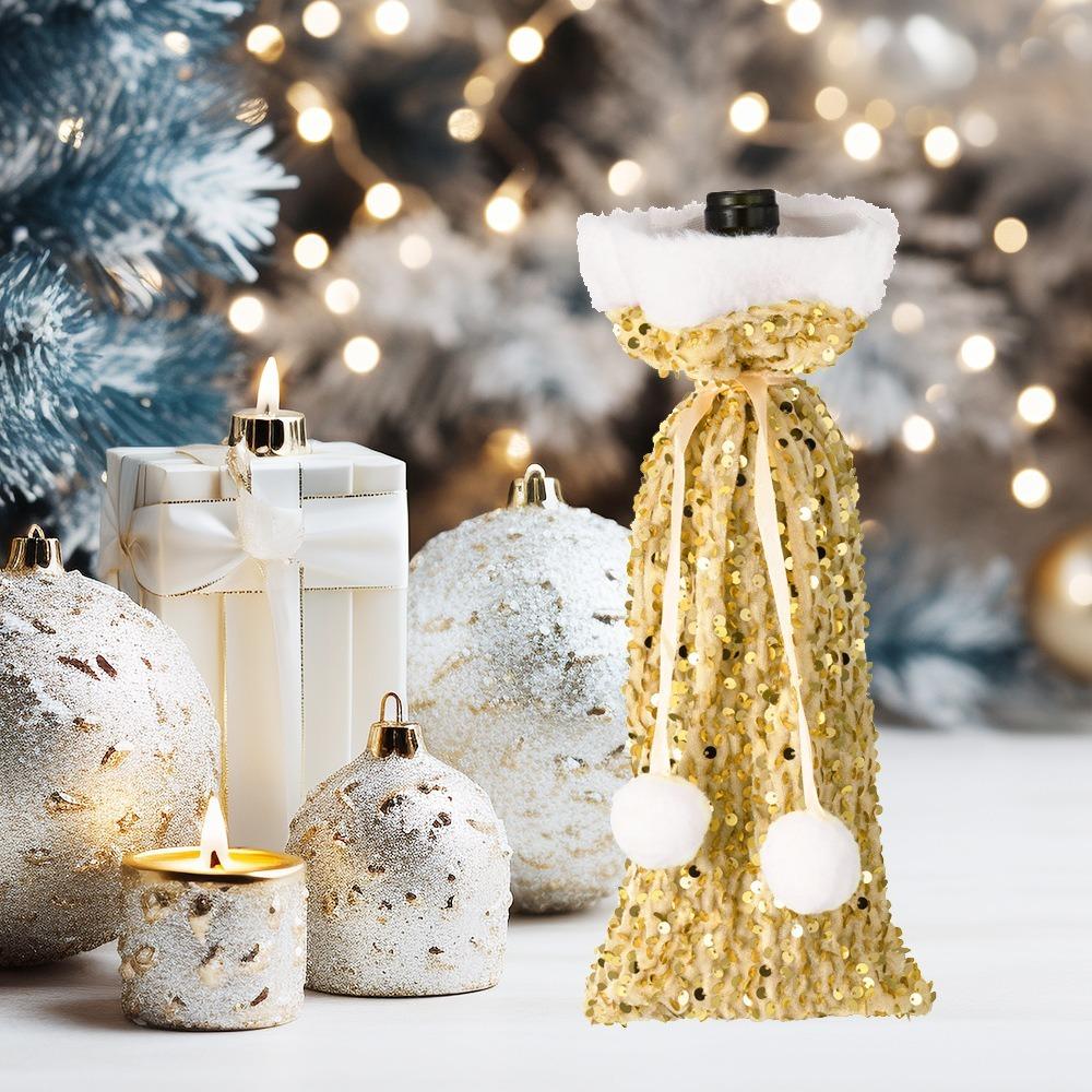 Cute Xmas Wine Bottle Cover Plush Ball Santa Claus Wine Bags Gift Decoration Style4
Cute Xmas Wine Bottle Cover Plush Ball Santa Claus Wine Bags Gift Decoration Style4