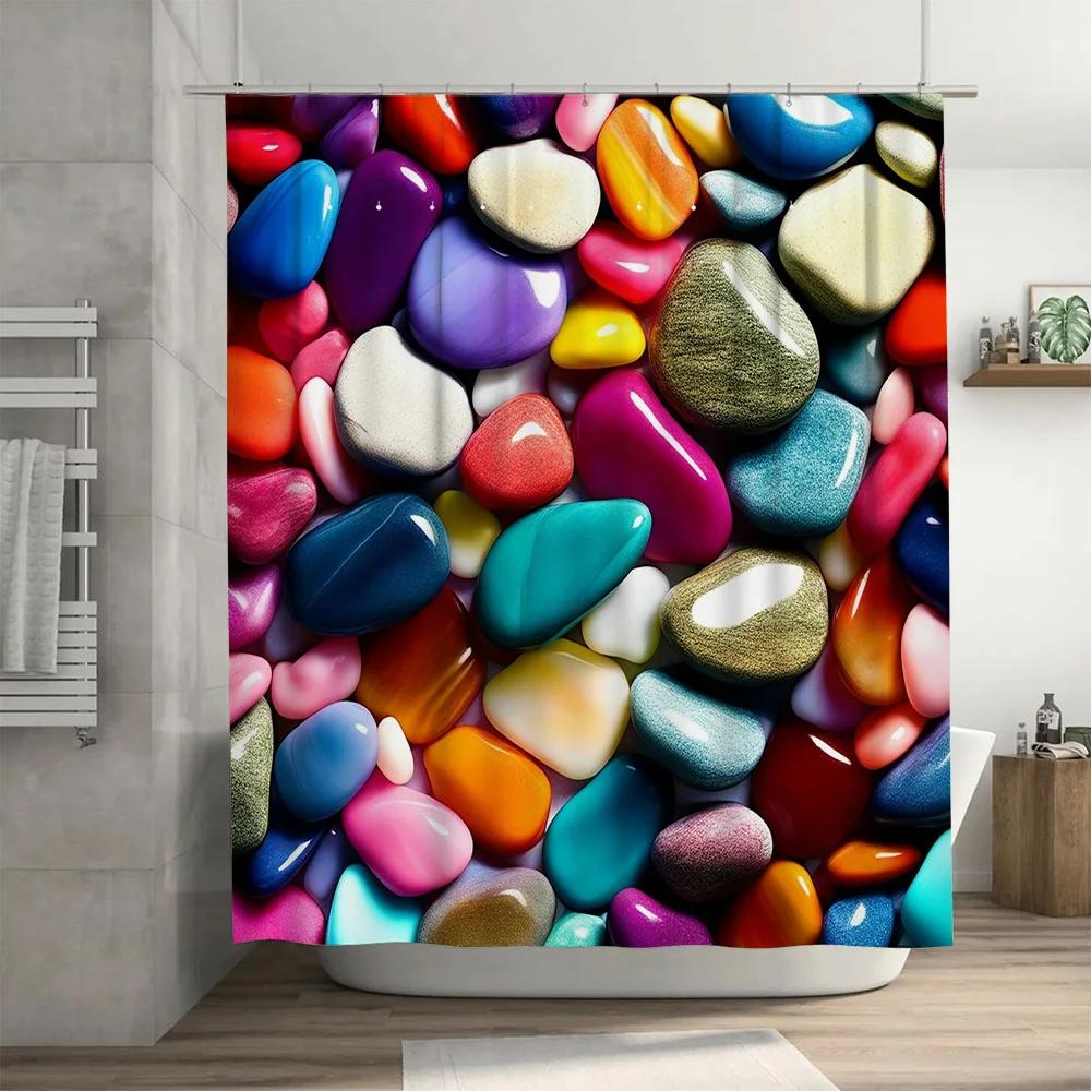 Colorful Pebble Printed Shower Curtain Waterproof Bath Decoration Room Decorative Wall Hanging Fabric W60H190(CM)-1 Pcs
Colorful Pebble Printed Shower Curtain Waterproof Bath Decoration Room Decorative Wall Hanging Fabric W60H190(CM)-1 Pcs