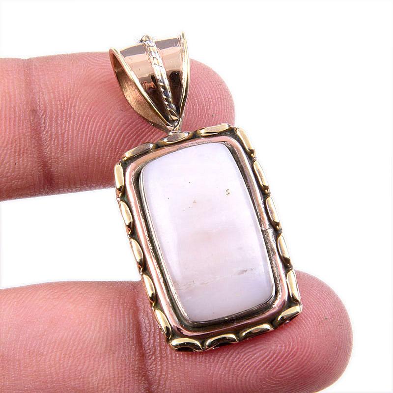 Natural Pink Opal Gemstone 925 Solid Sterling Silver Two Tone Pendant 1.5 S4S82
Natural Pink Opal Gemstone 925 Solid Sterling Silver Two Tone Pendant 1.5 S4S82
