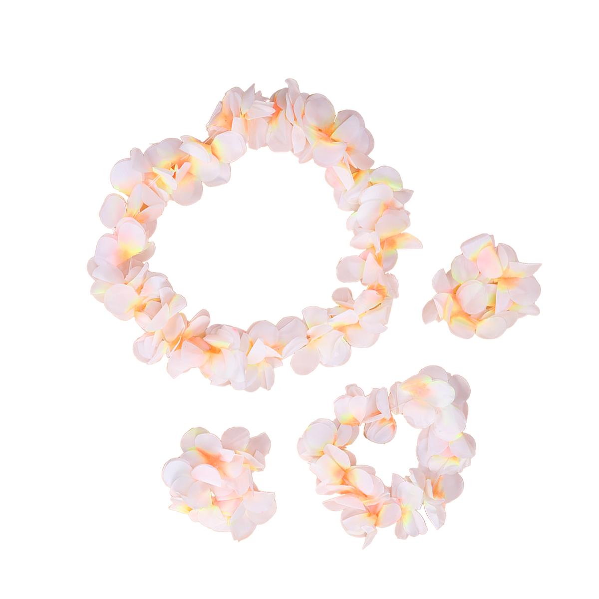 4Pcs Set Ruffled Silk Flower Leis Necklace Bracelets Floral Wreath Headband Garland Crown Women Girls Headwear for Luau Party білий
4Pcs Set Ruffled Silk Flower Leis Necklace Bracelets Floral Wreath Headband Garland Crown Women Girls Headwear for Luau Party білий
