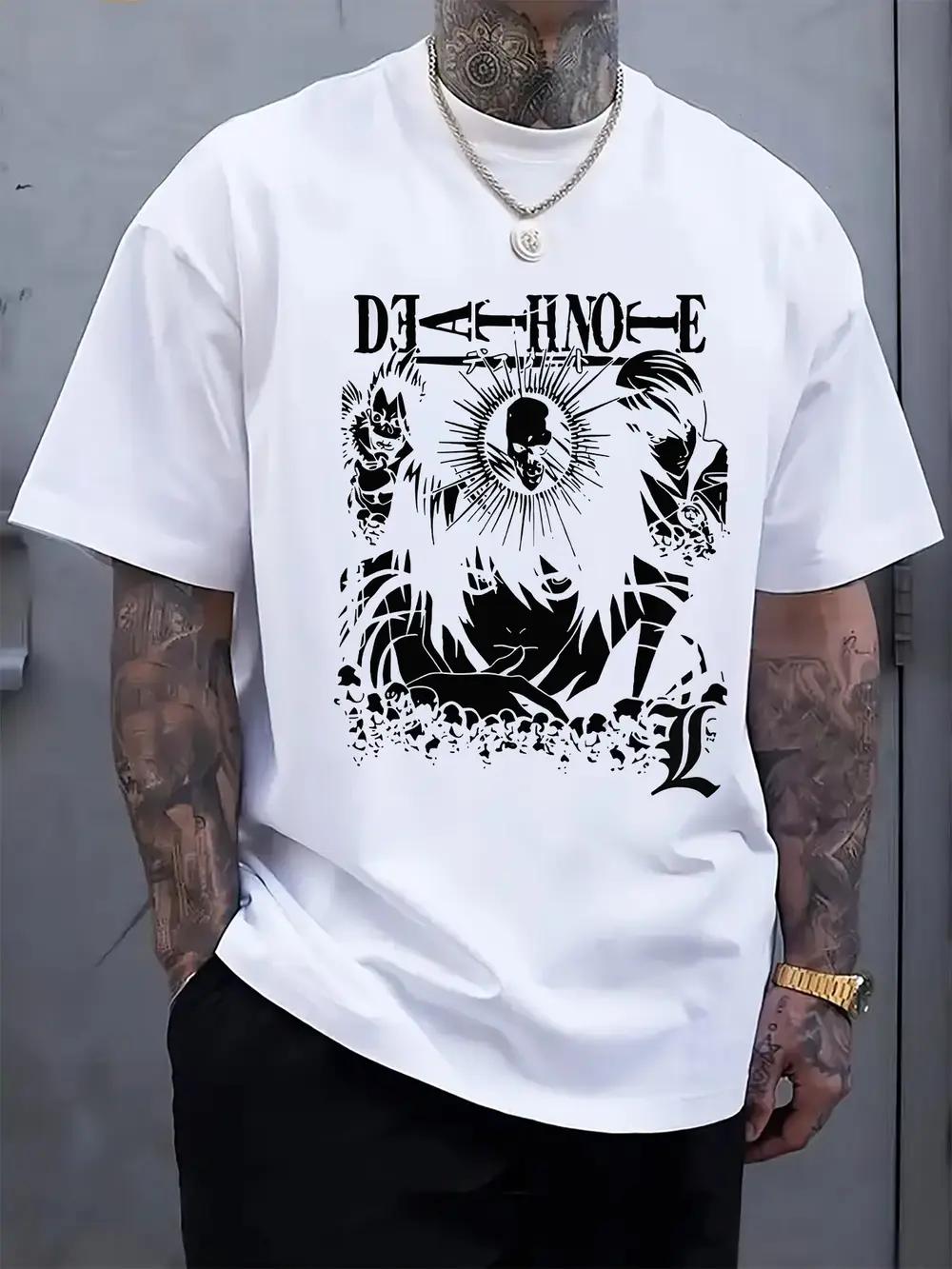 Death Theme Black and White Illustration Print T-shirt - Casual Crew Neck Short Sleeve Tee with Lion Graphic XXXL
Death Theme Black and White Illustration Print T-shirt - Casual Crew Neck Short Sleeve Tee with Lion Graphic XXXL