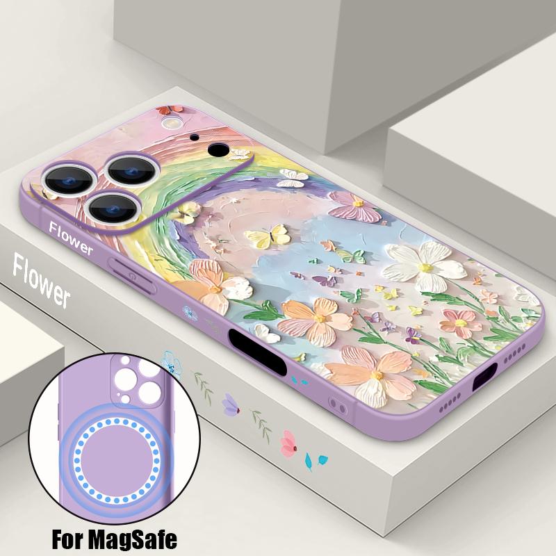 Rainbow Color Floral Case For iPhone 17 Pro Max iPhone 16 15 14 13 Pro Max Magnetic For Magsafe Soft Silicone Phone Back Cover iPhone 13 фиолетовый
Rainbow Color Floral Case For iPhone 17 Pro Max iPhone 16 15 14 13 Pro Max Magnetic For Magsafe Soft Silicone Phone Back Cover iPhone 13 фиолетовый