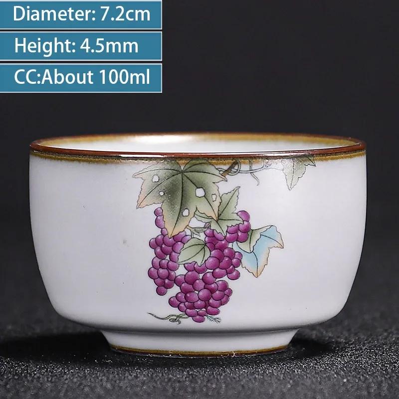 Chinese Ru Kiln Ceramics Teacup Exquisite Hand-painted Pattern Single Cup Tea Bowl Master Cups Individual Cup Handmade Teaware
Chinese Ru Kiln Ceramics Teacup Exquisite Hand-painted Pattern Single Cup Tea Bowl Master Cups Individual Cup Handmade Teaware