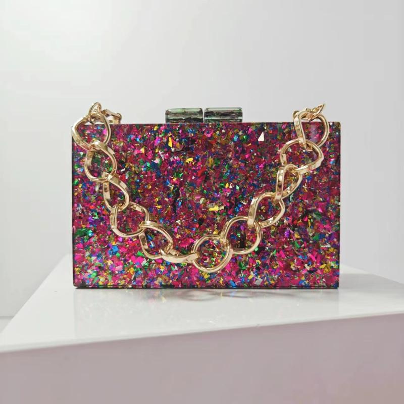 Shoulder New Wedding Sequins Chain Bag Acrylic Banquet Crossbody Clutch Evening Pink Handbag Purses Square Luxury Designer Bags 18x11x4.5cm розы красного
Shoulder New Wedding Sequins Chain Bag Acrylic Banquet Crossbody Clutch Evening Pink Handbag Purses Square Luxury Designer Bags 18x11x4.5cm розы красного
