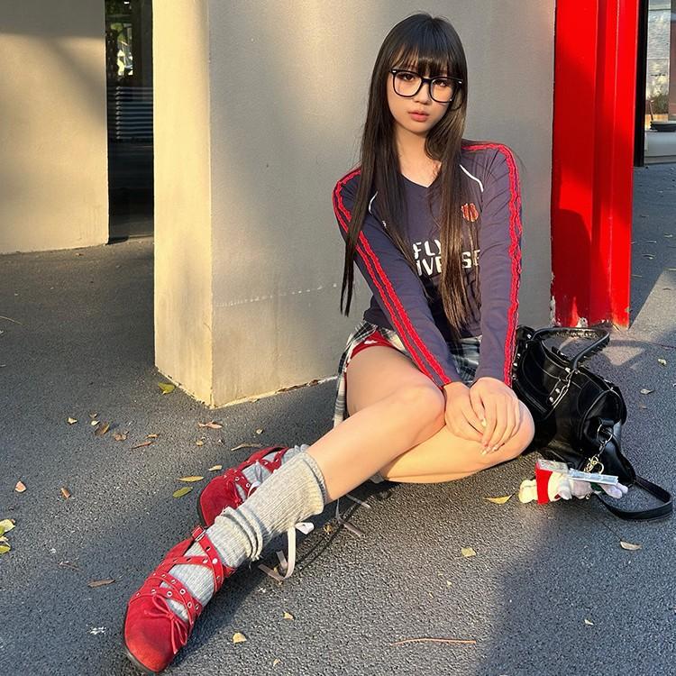 Sheepskin version~ Red bow Mary Jane single shoes women s spring and summer rivet buckle ballet flats 35
Sheepskin version~ Red bow Mary Jane single shoes women s spring and summer rivet buckle ballet flats 35