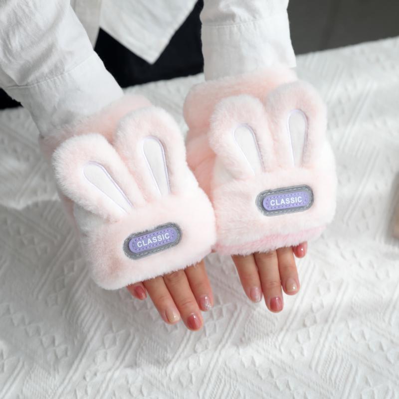 Женские зимние перчатки с милым кроликом из плюша — теплые, без пальцев, откидной дизайн для письма и езды на велосипеде One Size розовый
Женские зимние перчатки с милым кроликом из плюша — теплые, без пальцев, откидной дизайн для письма и езды на велосипеде One Size розовый