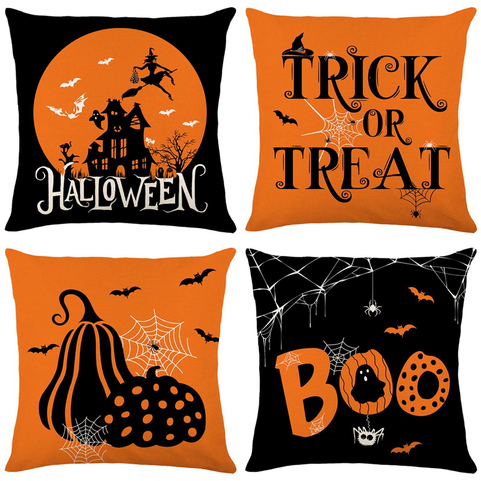 4 Pack Halloween Linen Throw Pillow Covers Cushion Case Vintage Square Pillowcase for Couch Sofa Bed Living Room Home Decor 45x45cm
4 Pack Halloween Linen Throw Pillow Covers Cushion Case Vintage Square Pillowcase for Couch Sofa Bed Living Room Home Decor 45x45cm