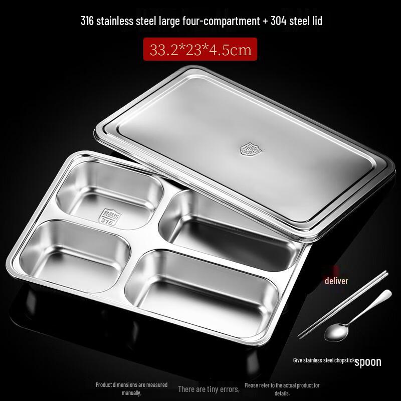 Antibacterial 316 Stainless Steel Divided Meal Plate
Antibacterial 316 Stainless Steel Divided Meal Plate