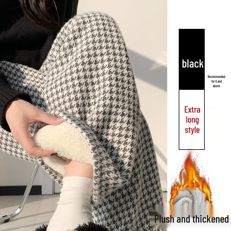 Women s Winter High Waist Thick Wool Houndstooth Straight-Leg Pants Small
Women s Winter High Waist Thick Wool Houndstooth Straight-Leg Pants Small