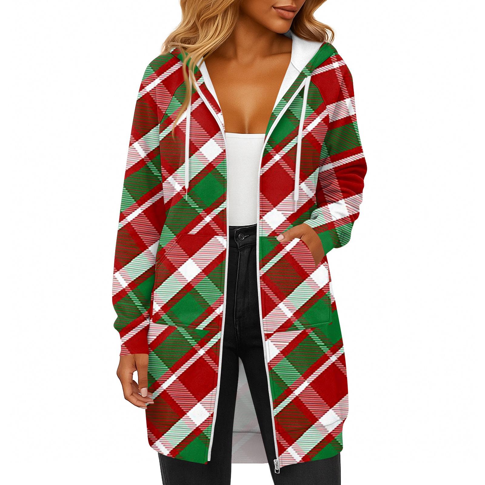 Женская модная рождественская толстовка с длинными рукавами, капюшоном на кулиске, карманом на молнии, длинная, повседневная XXL красный
Женская модная рождественская толстовка с длинными рукавами, капюшоном на кулиске, карманом на молнии, длинная, повседневная XXL красный