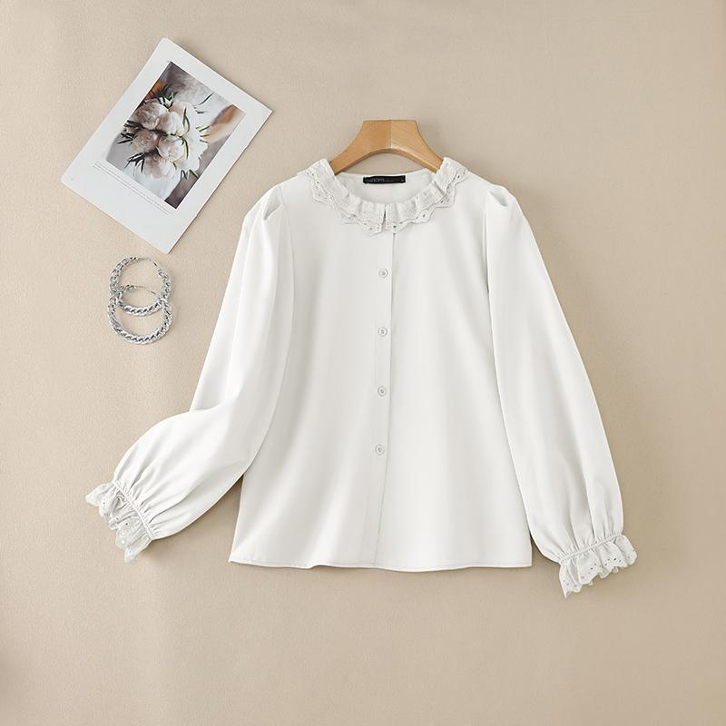 ZANZEA Women Lace Splice Round Neck Long Sleeve Casual Blouse S білий
ZANZEA Women Lace Splice Round Neck Long Sleeve Casual Blouse S білий