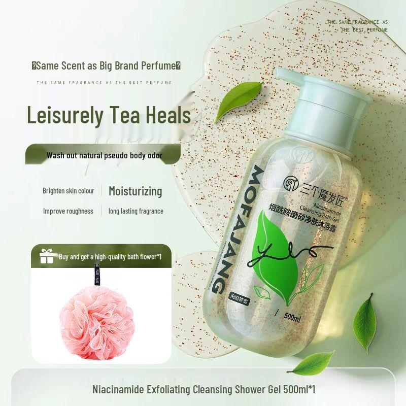 Three Hair Wizards Niacinamide Exfoliating Shower Gel - Serene Tea, 500ml
Three Hair Wizards Niacinamide Exfoliating Shower Gel - Serene Tea, 500ml