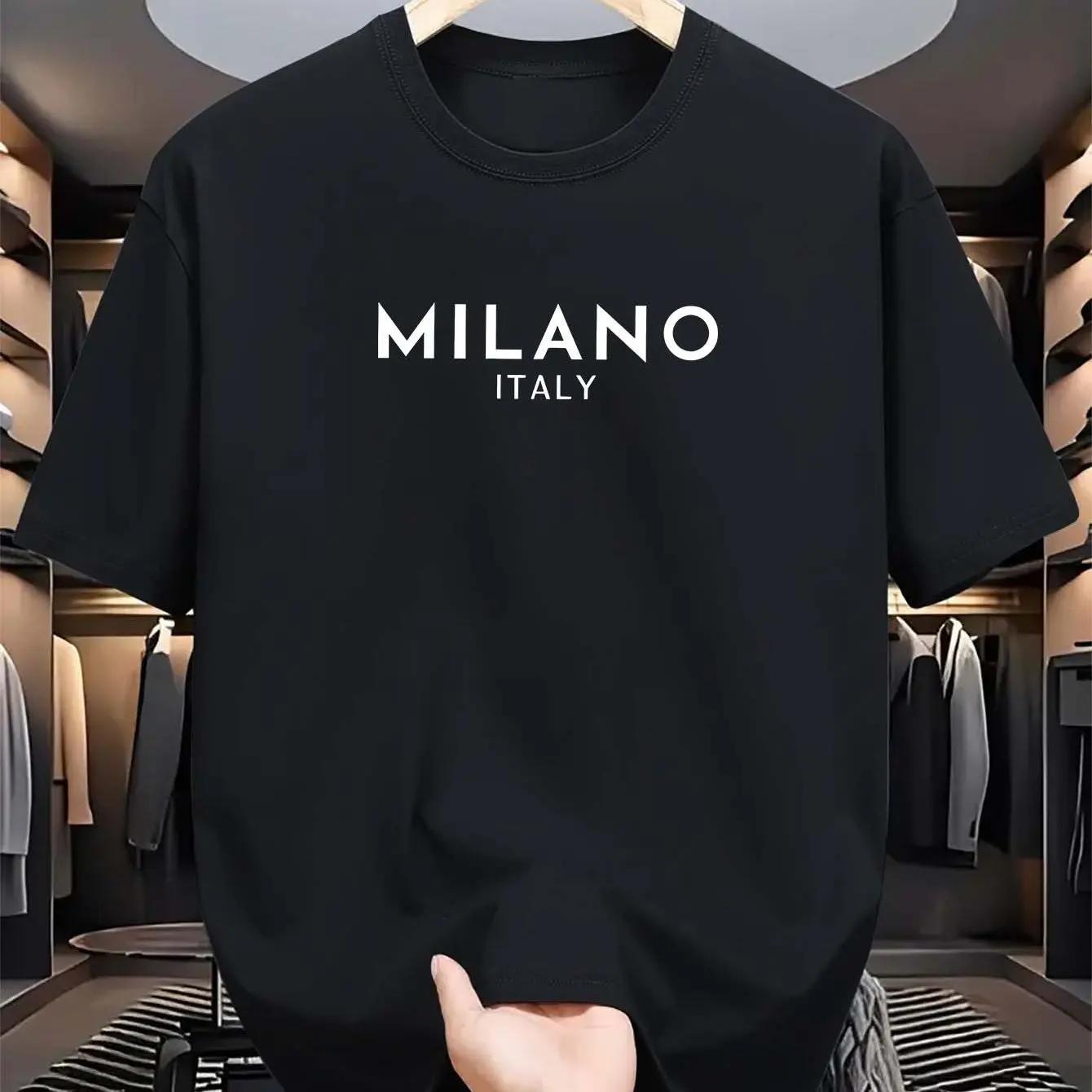 Summer Fashion Men s T-shirt, 100% Pure Cotton, Fashionable Milan Italian Letter Print, Casual Loose Round Neck, High-quality... 5XL різнокольоровий
Summer Fashion Men s T-shirt, 100% Pure Cotton, Fashionable Milan Italian Letter Print, Casual Loose Round Neck, High-quality... 5XL різнокольоровий