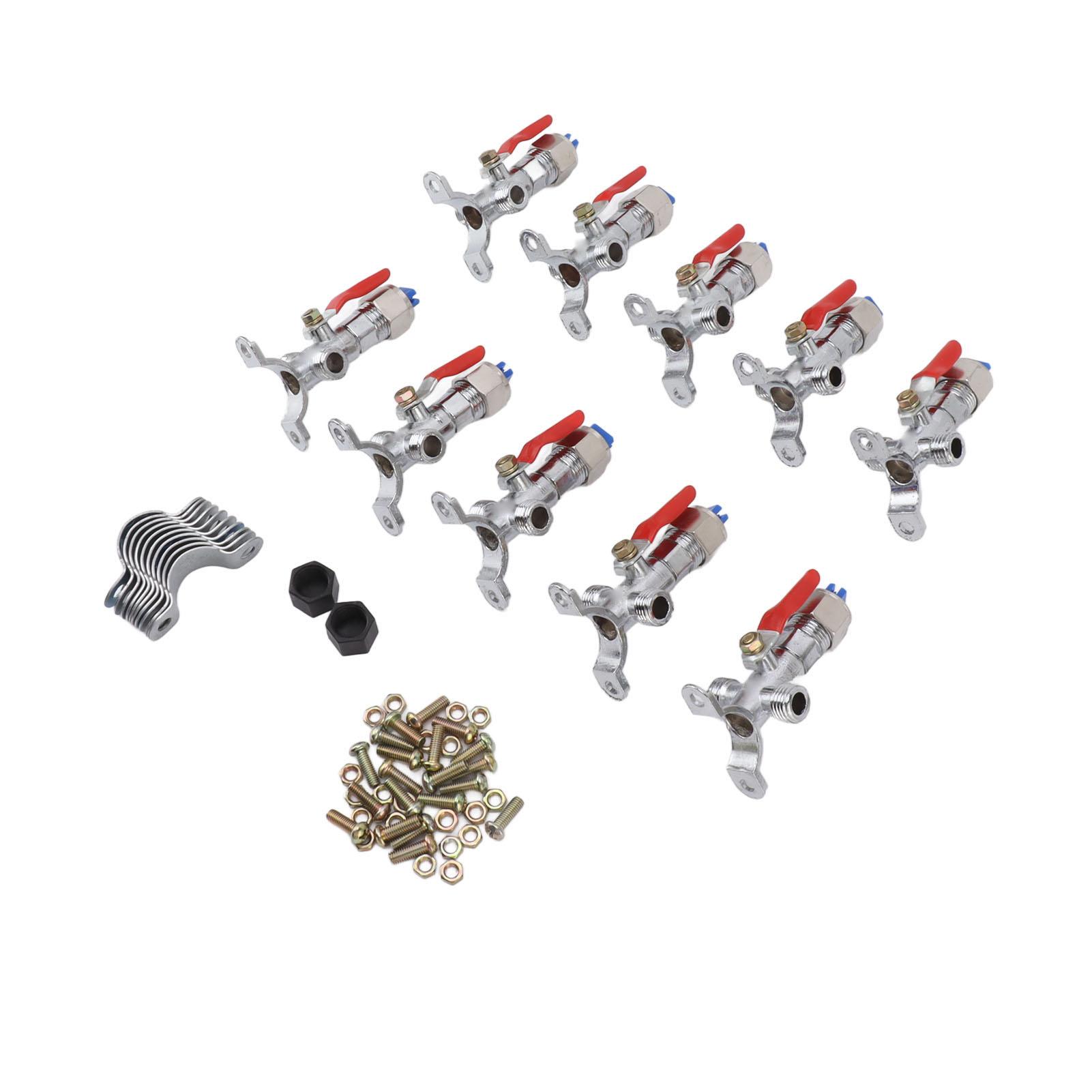 Набор из 10 распылительных форсунок из цинкового сплава для сельского хозяйства, для распыления воды на растения, веерная форсунка для трактора, газона, ландшафтного дизайна
Набор из 10 распылительных форсунок из цинкового сплава для сельского хозяйства, для распыления воды на растения, веерная форсунка для трактора, газона, ландшафтного дизайна