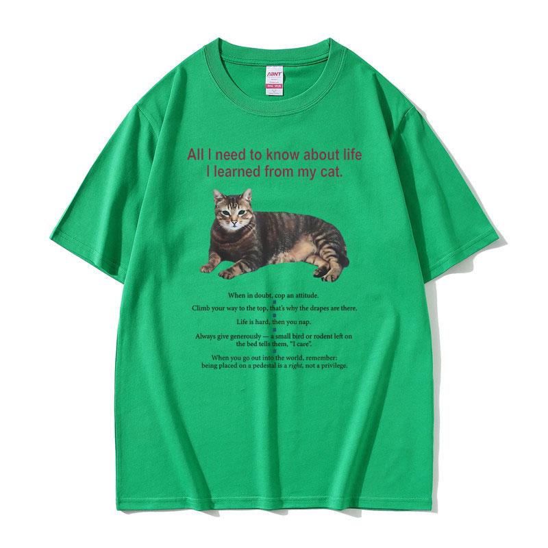 All I Need To Know about Life I Learned From My Cat Graphic Tshirt Unisex Women Cotton Oversized Tshirt Unisex Kawaii Cute T Shirt 4XL
All I Need To Know about Life I Learned From My Cat Graphic Tshirt Unisex Women Cotton Oversized Tshirt Unisex Kawaii Cute T Shirt 4XL