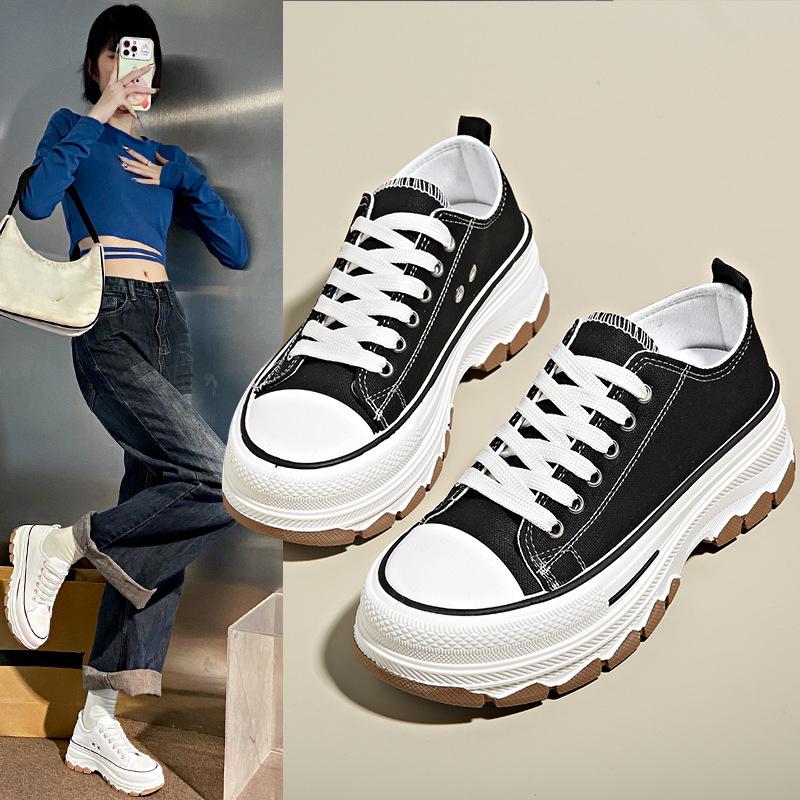 Women Canvas Flat Shoes Spring Autumn Fashion Thick Soled Canvas Height Increasing Women Casual Sports Shoes 39EU/CN40
Women Canvas Flat Shoes Spring Autumn Fashion Thick Soled Canvas Height Increasing Women Casual Sports Shoes 39EU/CN40