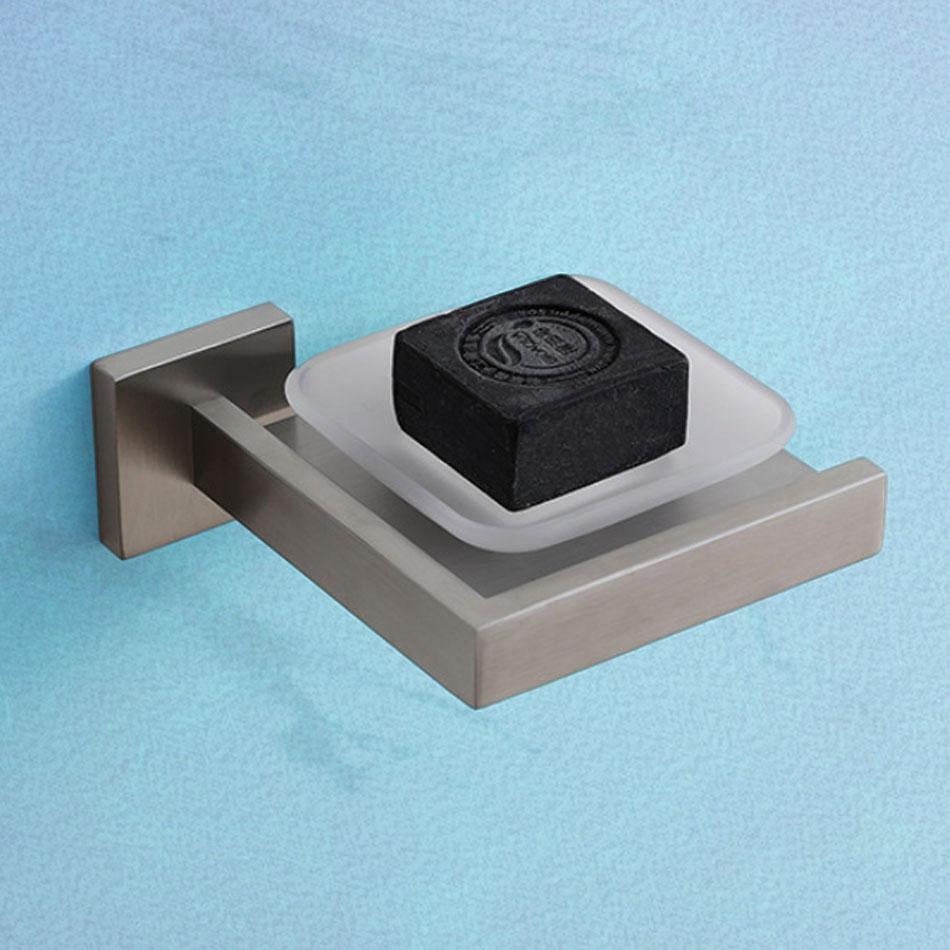 Держатель для мыльницы для ванной комнаты из нержавеющей стали 304, черный, античный, матовый, золотой, металлический, для мытья рук, для душа, матовое стекло, набор держателей для мыла