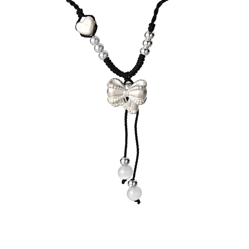 Ожерелье из черной веревки с бантом и симпатичным персиковым сердечком для девочек, плетеная веревка, маленькая цепочка для воротника в виде толпы
Ожерелье из черной веревки с бантом и симпатичным персиковым сердечком для девочек, плетеная веревка, маленькая цепочка для воротника в виде толпы