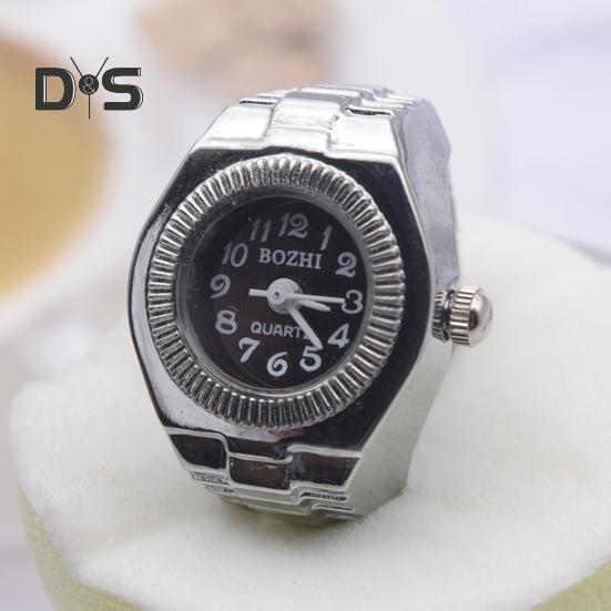 Для мужчин пара часы высокоэластичный регулируемый сплав модное кольцо на палец Watc