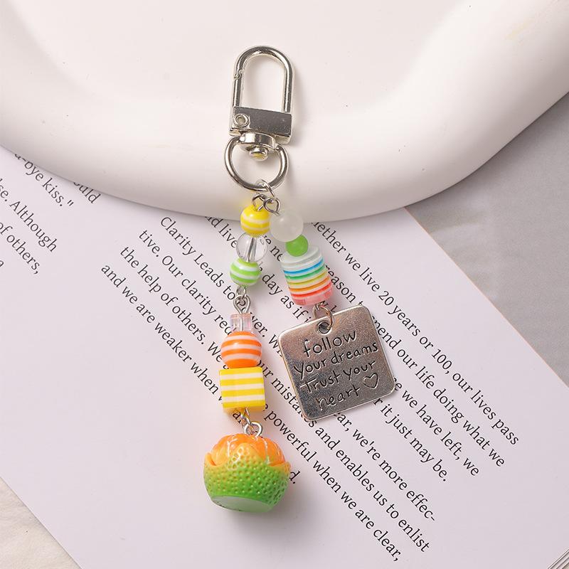 Pastoral small fresh orange keychain cute fruit beaded mobile phone chain pendant bag pendant green orange pendant
Pastoral small fresh orange keychain cute fruit beaded mobile phone chain pendant bag pendant green orange pendant