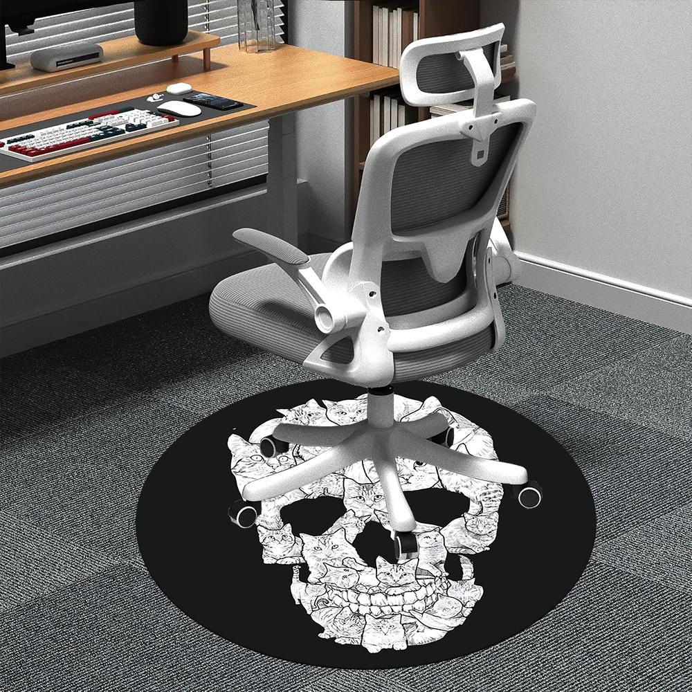 1pc Cat Skull Office Round Area Rug, Indoor Mat Suitable ForOffice, Under Office Chairs Bedroom Living Room Home Decor, Room Deco u68 80cm by 80cm
1pc Cat Skull Office Round Area Rug, Indoor Mat Suitable ForOffice, Under Office Chairs Bedroom Living Room Home Decor, Room Deco u68 80cm by 80cm