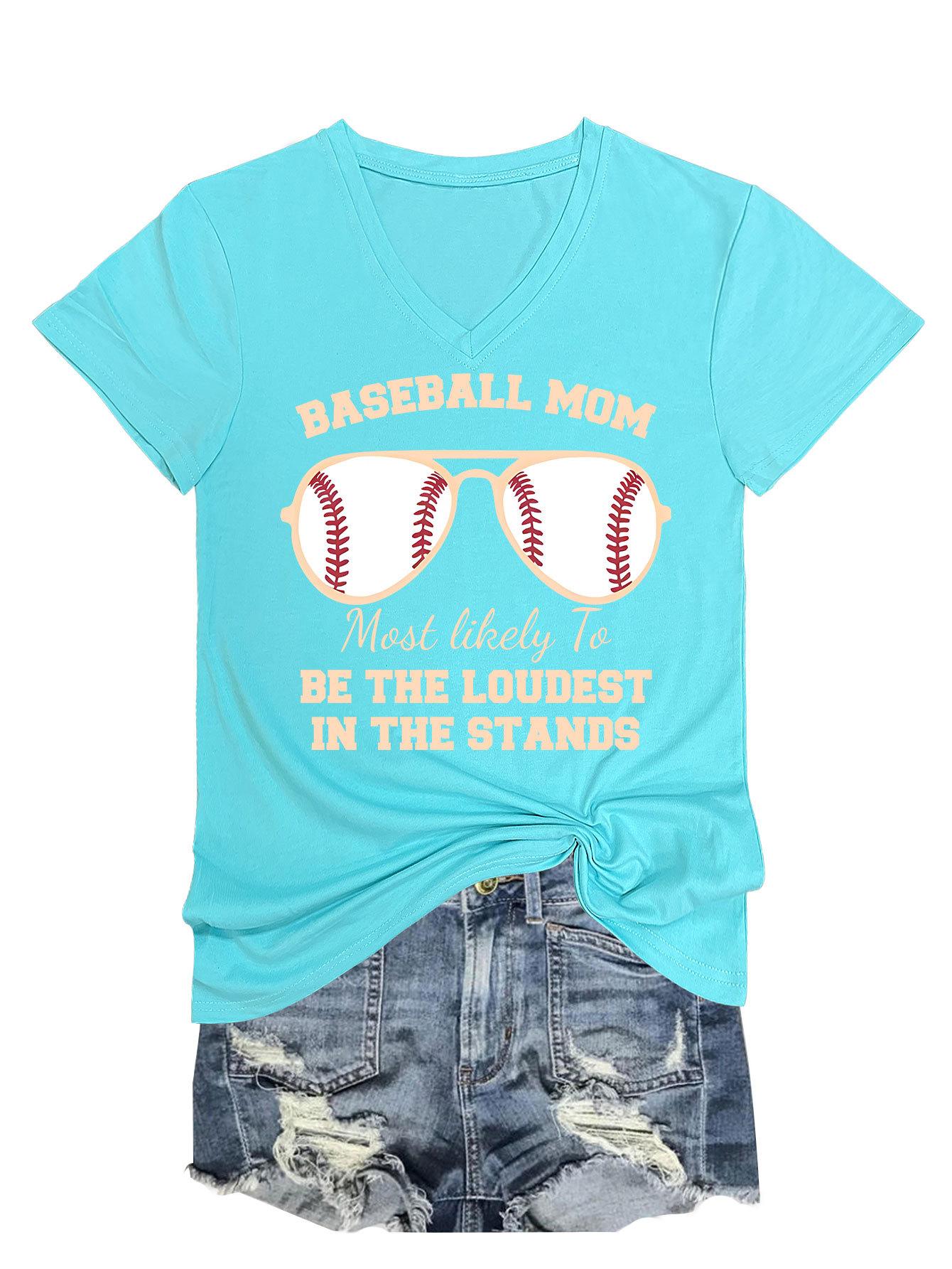 Summer new short sleeve Tshirt baseball mom print loose Vneck casual fashion top 4XL
Summer new short sleeve Tshirt baseball mom print loose Vneck casual fashion top 4XL