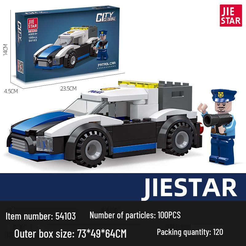 JIE STAR 54101-4 Городская полицейская машина Совместимые с LEGO строительные блоки для детей
JIE STAR 54101-4 Городская полицейская машина Совместимые с LEGO строительные блоки для детей