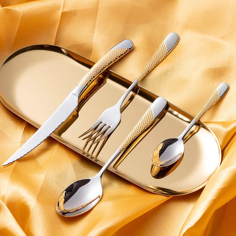 Fashion Golden Dinnerware Set 18/10 Stainless Steel Dinner Knife Fork Cutlery Set Service Silverware Flatware Drop Shipping Fork
Fashion Golden Dinnerware Set 18/10 Stainless Steel Dinner Knife Fork Cutlery Set Service Silverware Flatware Drop Shipping Fork