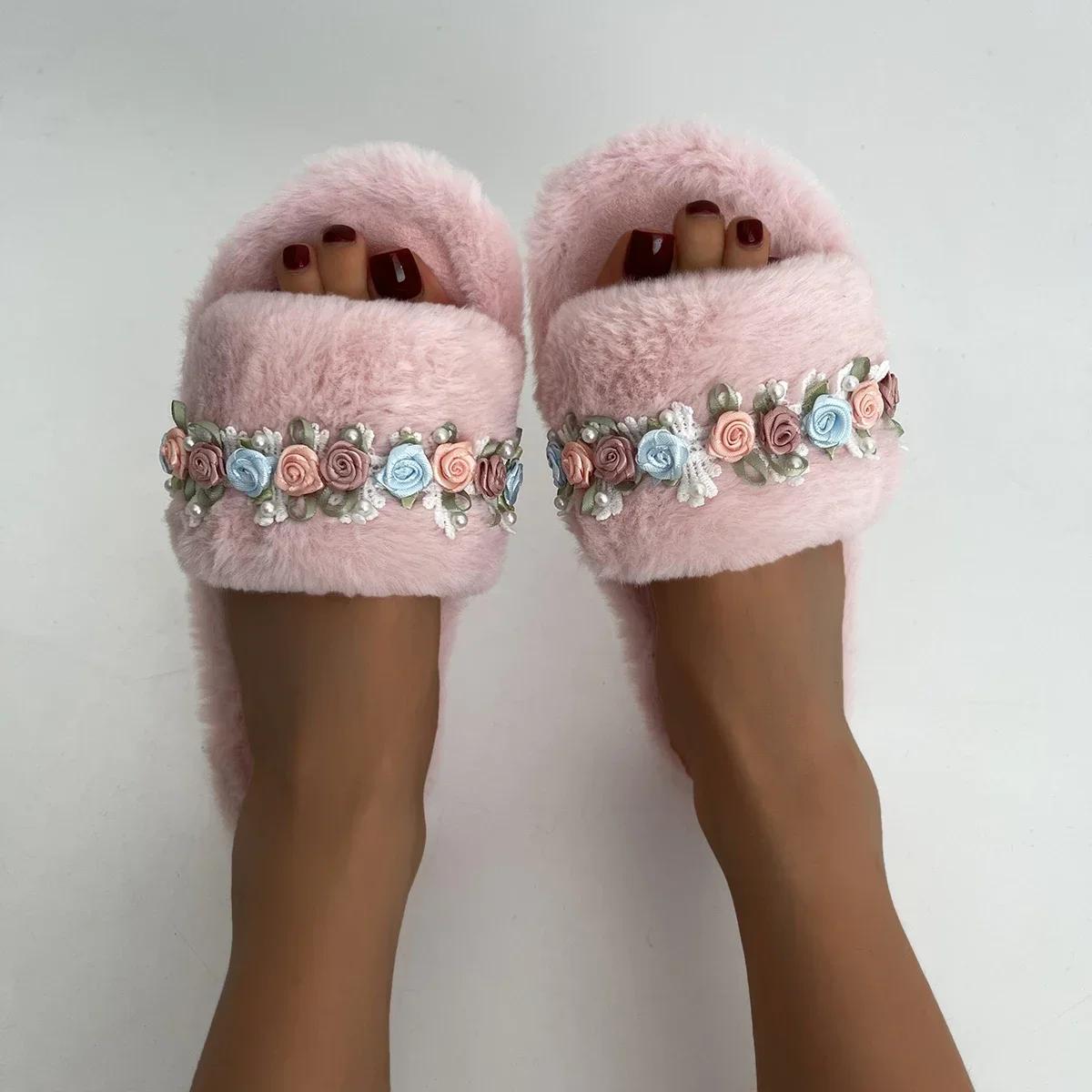 Пушистые меховые тапочки для отдыха, женские теплые плюшевые плоские туфли на низком каблуке, женская обувь с цветочным принтом на платформе, пушистые тапочки 39 розовый
Пушистые меховые тапочки для отдыха, женские теплые плюшевые плоские туфли на низком каблуке, женская обувь с цветочным принтом на платформе, пушистые тапочки 39 розовый