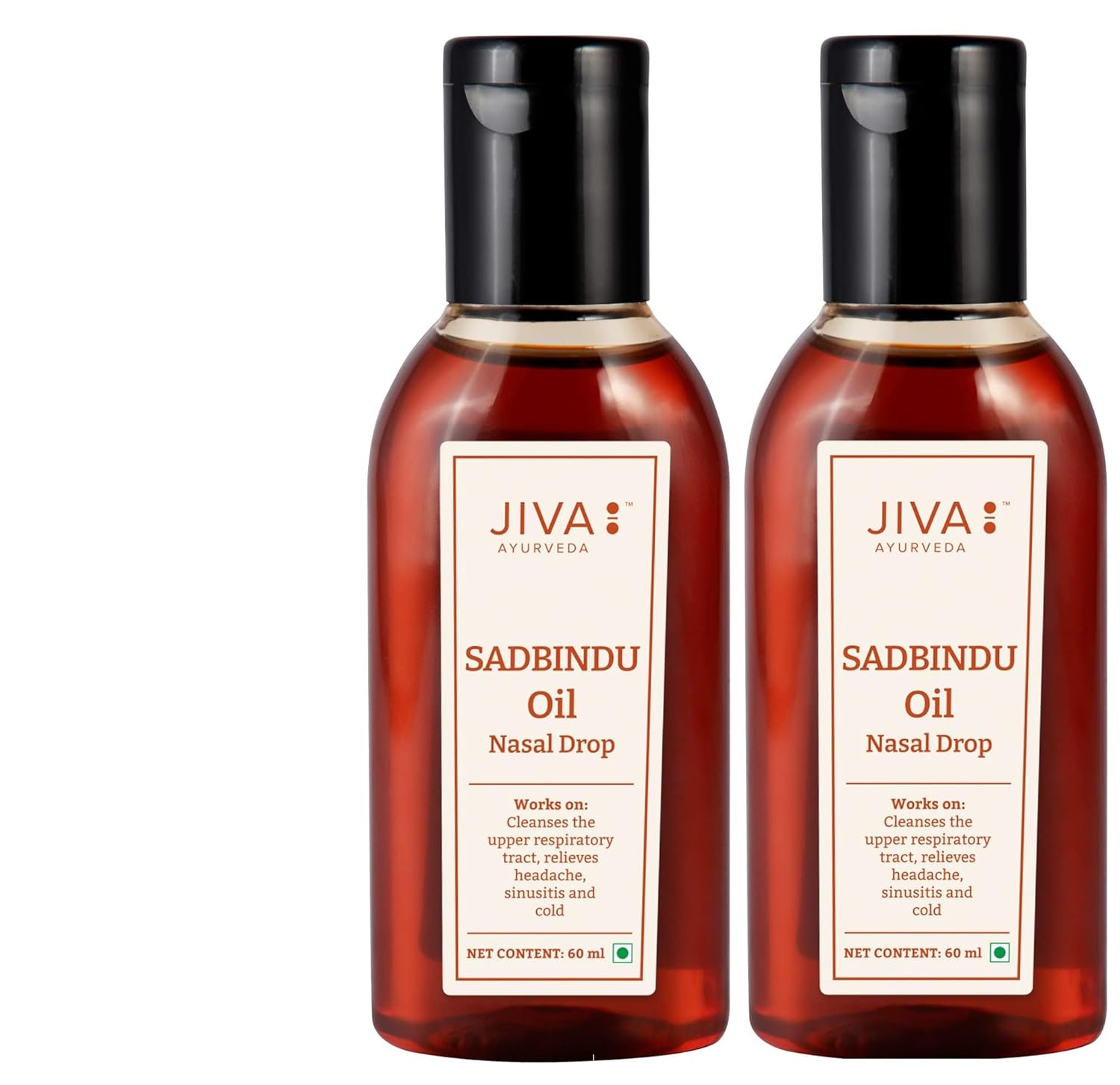 Jiva Sadbindu Oil 60ml, X Pack of 2
Jiva Sadbindu Oil 60ml, X Pack of 2