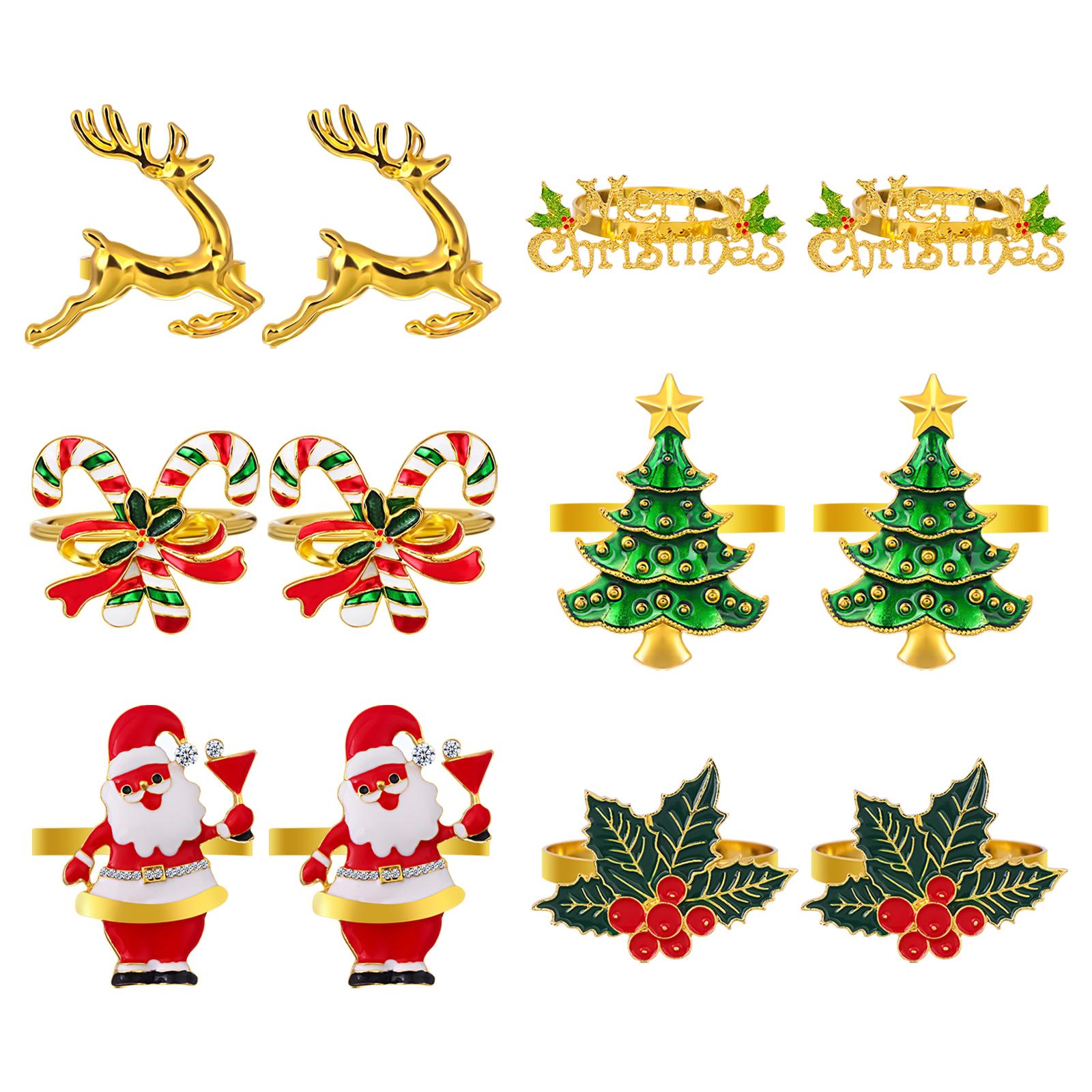 Christmas Napkin Rings Set Of 12,Metal Christmas Napkin Holders Rings Buckle For Christmas Holiday Dinner Party Table Decoration
Christmas Napkin Rings Set Of 12,Metal Christmas Napkin Holders Rings Buckle For Christmas Holiday Dinner Party Table Decoration