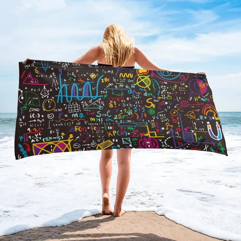Math Beach Towel Polyester Physics Formula Bath Towel Absorbent Soft Quick Dry Towels for Gym, Spa, Travel, Camping, Swim, Sport W30*H60(CM)
Math Beach Towel Polyester Physics Formula Bath Towel Absorbent Soft Quick Dry Towels for Gym, Spa, Travel, Camping, Swim, Sport W30*H60(CM)