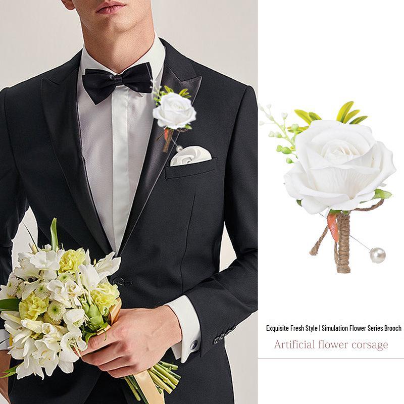 European Style Rose Boutonniere: Groom s Wedding Brooch for Formal Wear червоний
European Style Rose Boutonniere: Groom s Wedding Brooch for Formal Wear червоний