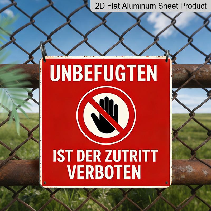 2D Flat - 1pc, Vintage Metal Sign, Decorative Plaque and Ornament, No Entry Safety Warning Theme, Industrial Style, Decoration for Garage, Factory 20*20cm
2D Flat - 1pc, Vintage Metal Sign, Decorative Plaque and Ornament, No Entry Safety Warning Theme, Industrial Style, Decoration for Garage, Factory 20*20cm
