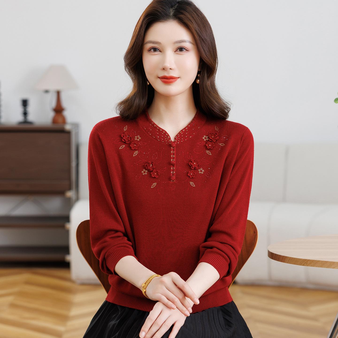 Elegant Spring Cheongsam Collar Knit Top for Middle-aged and Elderly Women L (Recommended up to 105 jin) темно-красного
Elegant Spring Cheongsam Collar Knit Top for Middle-aged and Elderly Women L (Recommended up to 105 jin) темно-красного