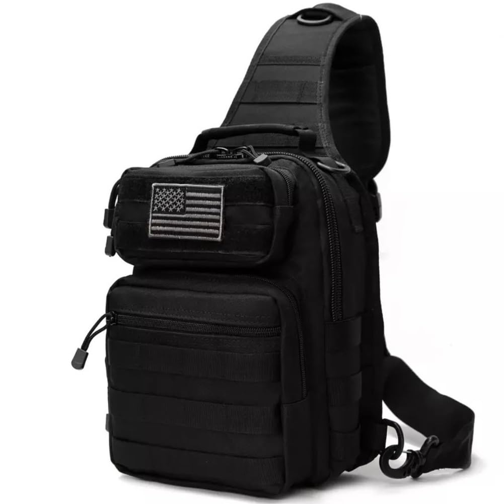 FUPUTWO Tactical Crossbody Military Shoulder Large Capacity Bag, Waterproof, (Black) чорний
FUPUTWO Tactical Crossbody Military Shoulder Large Capacity Bag, Waterproof, (Black) чорний