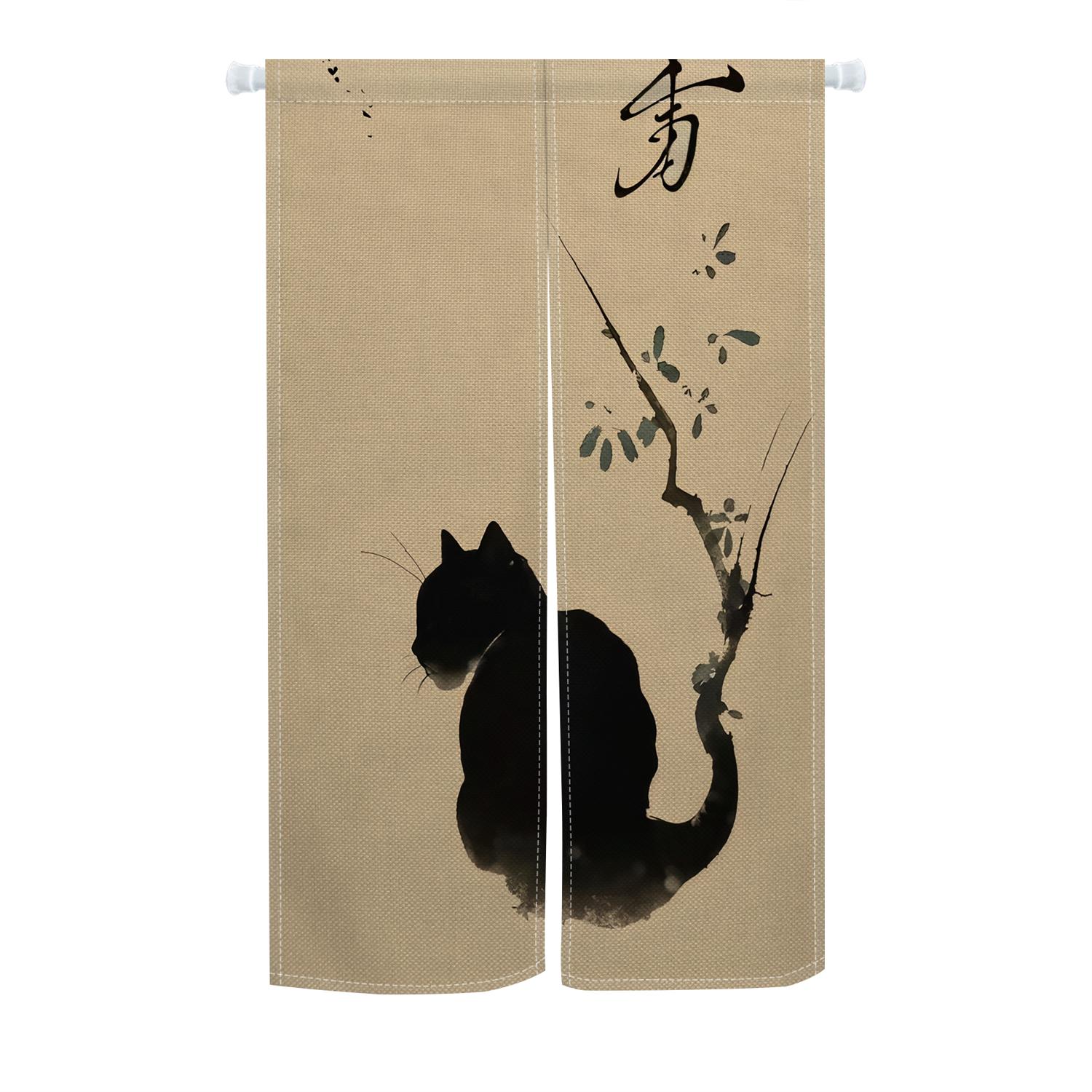 Japanese Style Noren Door Curtains Cute Cat Cherry Blossom Bird Patterns Polyester Doorway Kitchen Entrance Half Curtain For Cooking Area Made Of W100*H130(CM)-Rod Pocket&2PCS
Japanese Style Noren Door Curtains Cute Cat Cherry Blossom Bird Patterns Polyester Doorway Kitchen Entrance Half Curtain For Cooking Area Made Of W100*H130(CM)-Rod Pocket&2PCS