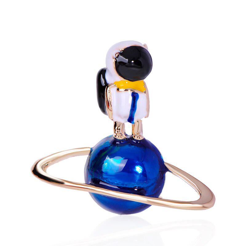 Blucome креативная эмалированная брошь космонавт планета милые ювелирные изделия из сплава для мужчин и детей для девочек одежда пилота шарф юбка аксессуары подарок синий