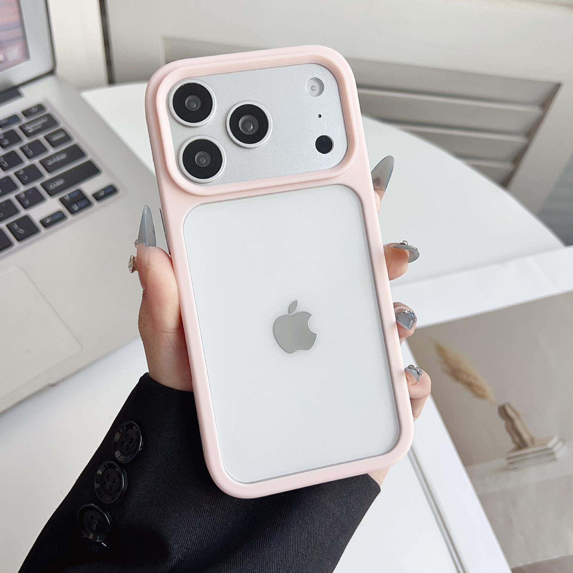 Compatible with Apple 17 Pro Max: Personalized Simple iPhone 16 Case - Metal Feel, Transparent, Anti-drop Design for Women iPhone 15 Pro Max
Compatible with Apple 17 Pro Max: Personalized Simple iPhone 16 Case - Metal Feel, Transparent, Anti-drop Design for Women iPhone 15 Pro Max