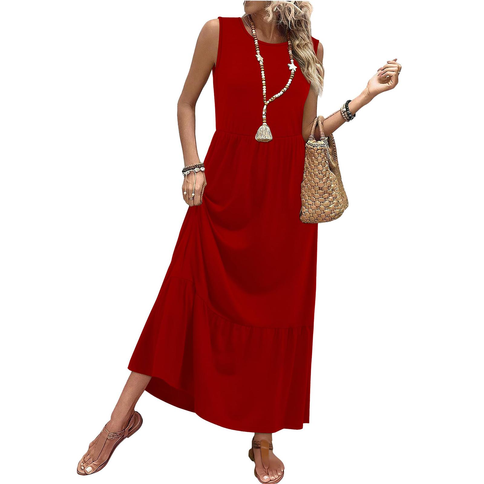 Women s Relaxed-Fit Sleeveless A-Line Pocketed Short-Sleeve Dress XL червоний
Women s Relaxed-Fit Sleeveless A-Line Pocketed Short-Sleeve Dress XL червоний